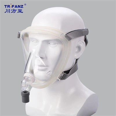 Topeng CPAP Muka Penuh dengan Penutup Kepala